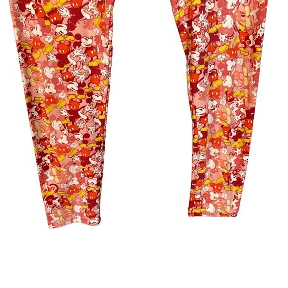 LuLaRoe X Disney T&C Red Multicolor Mickey Mouse Leggings Women Sz S - Picture 6 of 7